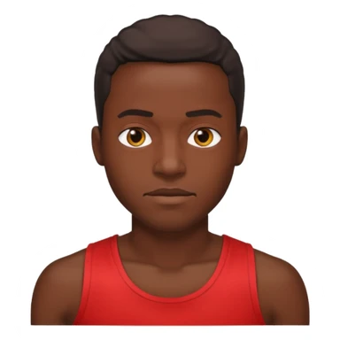 black guy red tank top sticker