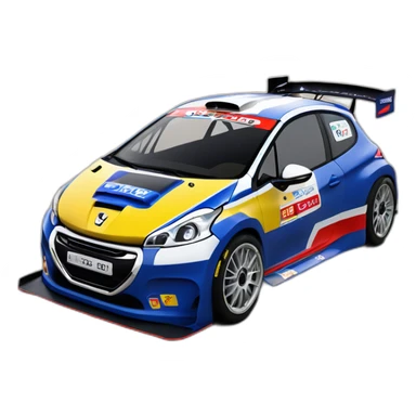 hiperrealist peugeot 208 T16 Pikes Peak front view sticker