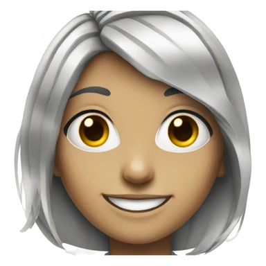 robot girl smiling sticker