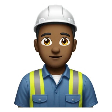 blue collar workers photorealistic serious sticker