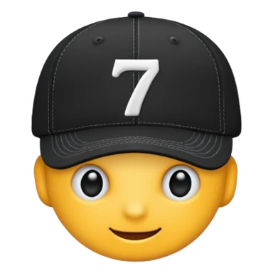 A black cap with the number 701 on the front  sticker