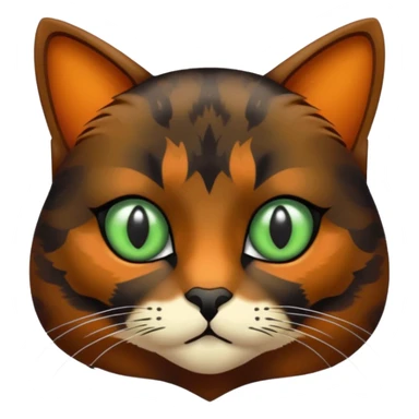 dark tortoiseshell cat pale green eyes sticker