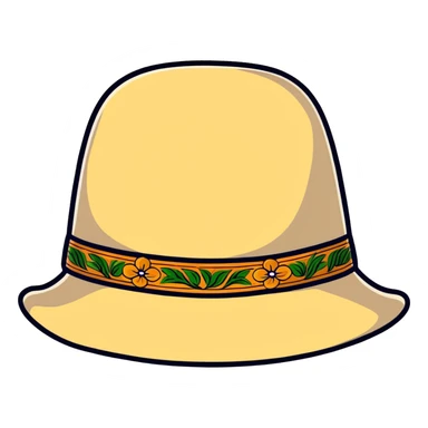 Colorful Uzbek doppa hat with floral patterns sticker