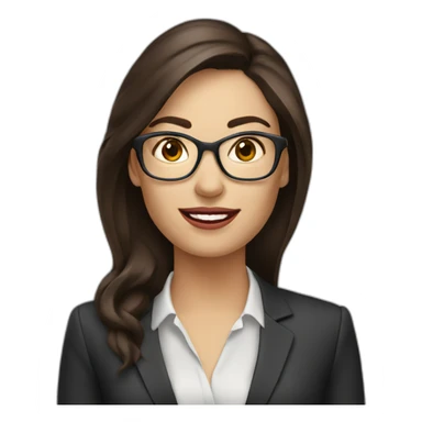 woman business analyst brunette sticker