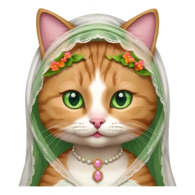 tabby cat brides sticker