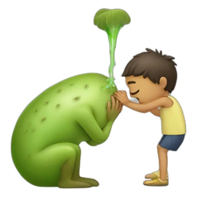 people vomiting a kiwi sticker