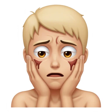 emoji of despair and agony  sticker