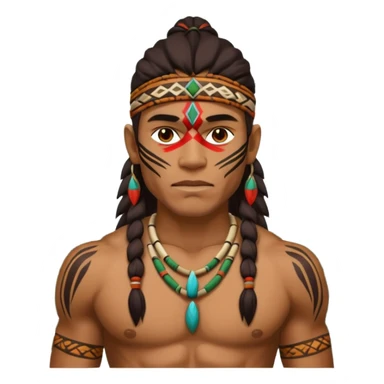 a tribal man with jungle sticker