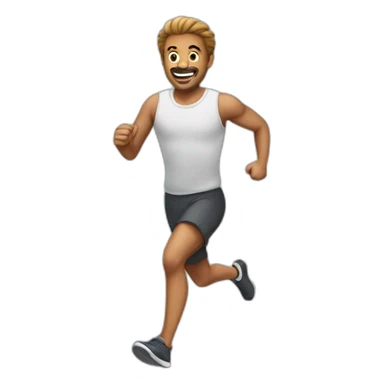 men is running sticker