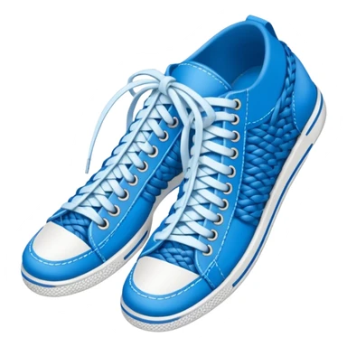 make an emoji of blue shoe laces only- they should be long and stringy sticker