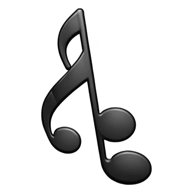 black simple music note re sticker