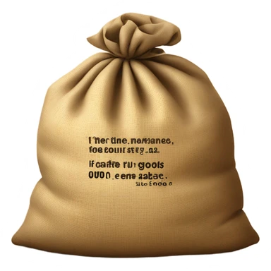 Potato sack with the words THE GOODS  sticker
