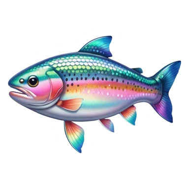Rainbow trout fish sticker