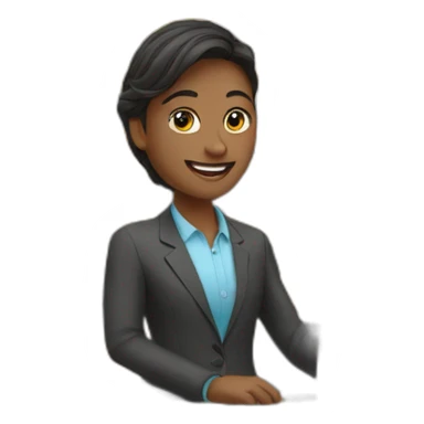 store sales agent using computer sticker