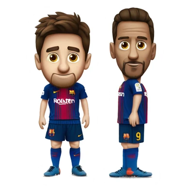 Creame a Lionel Messi con la camisa del Barcelona  sticker