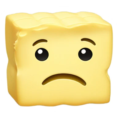 butter with arms and legs that is very sad sticker