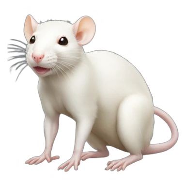 Albino Rat Full Body sticker
