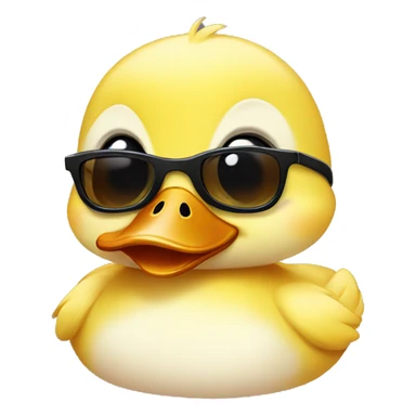 Baby duck with sunglasses sticker