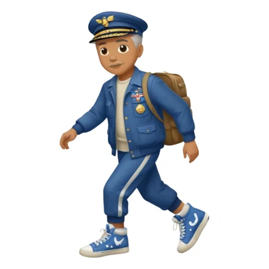 ww2 veteren wearing hightop sneakers sticker