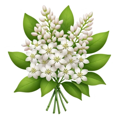 White lilac bouquet sticker