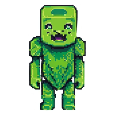 Minecraft Creeper in pixel art style sticker
