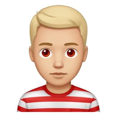 Men with Shirt have red Strip sticker