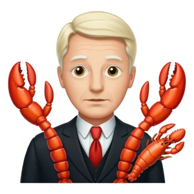 Alfred the butler from batman with lobster claws sticker