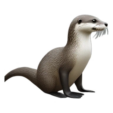 Loutre sur une mouette sticker