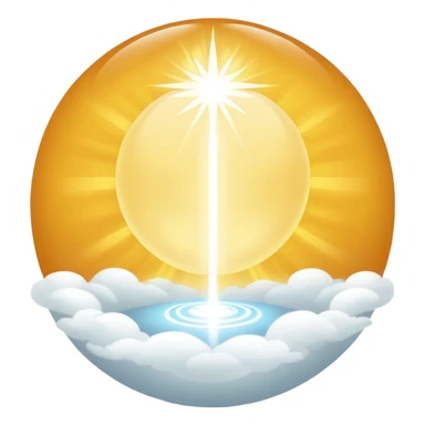 a bright orb of light emerging from a simple silhouette, symbolizing spiritual energy sticker
