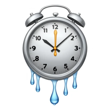 sad melting clock sticker