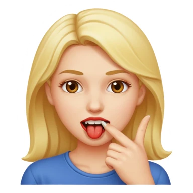 Cara mordiendo dedo sticker