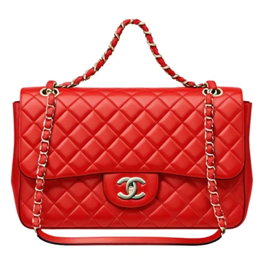 chanel flap bag bright red color bag  sticker