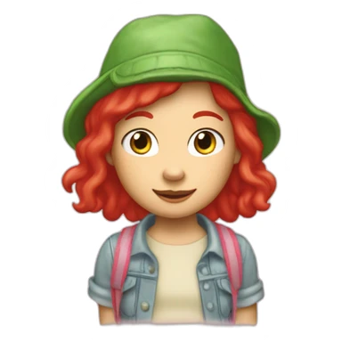 strawberry shortcake ginger girl tomboy 2003 sticker