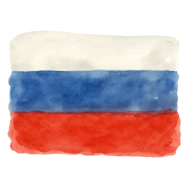 watercolor style flag with red, blue and white stripes sticker
