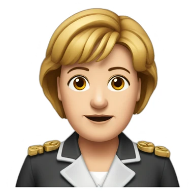 angela merkel with hindi swastika sticker