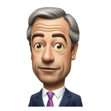 Nigel Farage side profile pog expression sticker