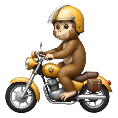 Monkey riding a motorbike sticker
