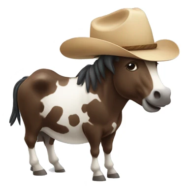 animal vaca usando um chapeu de cowboy sticker