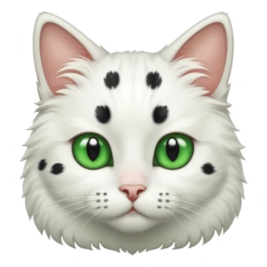 um gato branco com manchas pretas sticker