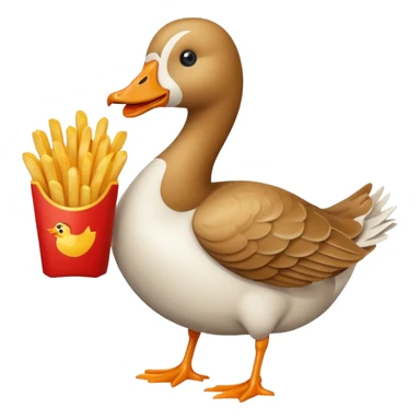 GOOSE HOLDING FRENCH FRIES sticker