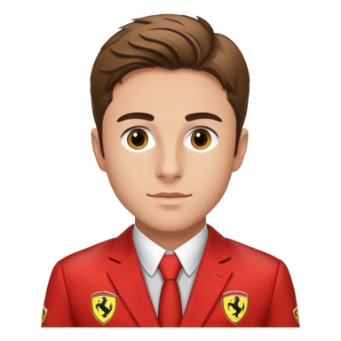 Charlie leclerc in Ferrari suit  sticker