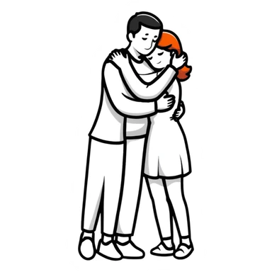 loving couple, spouse to spouse sticker