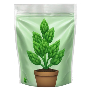 buds of Green plant in zip loc bag sticker