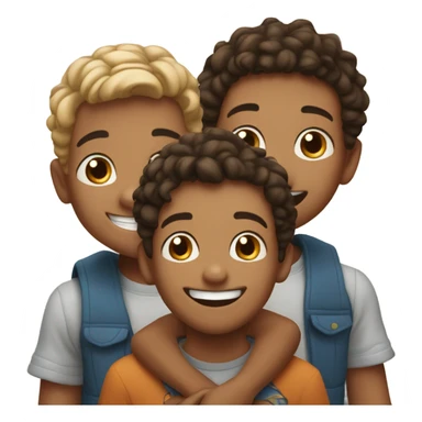 The cute three brothers sticker