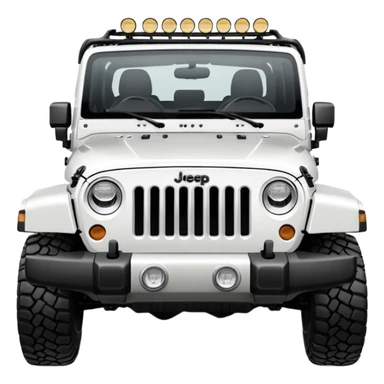 White jeep wrangler 4 door sticker
