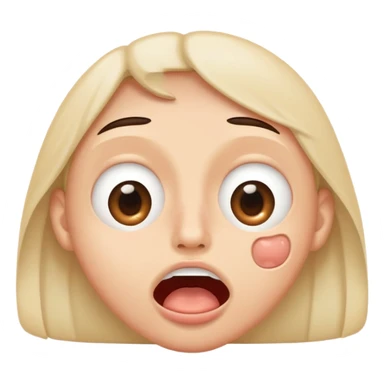 eyes glued open, mouth drooling  sticker