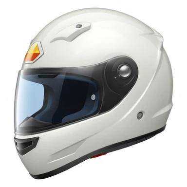 White motorcycle helmet  sticker