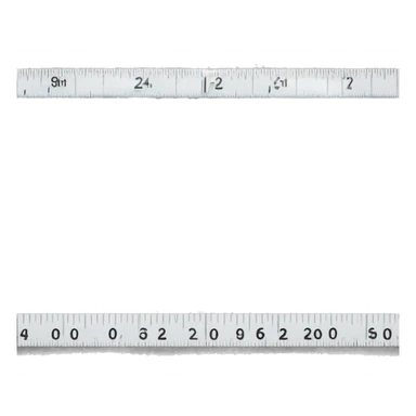 a white measuring tape sticker