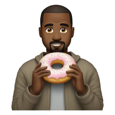 Kanye west eating a furry donut sticker