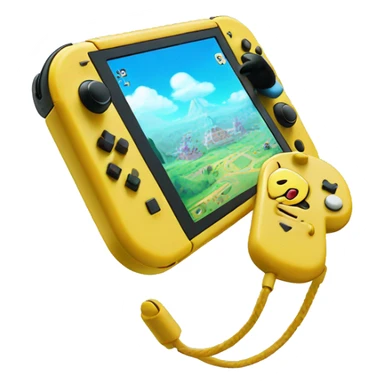 Nintendo switch lite with color emoji  sticker